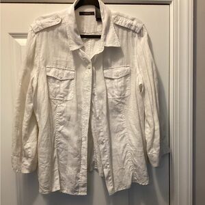 Liz Claiborne White Button Down Shirt